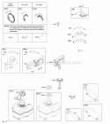 Alternator Electric Starter Fuel Supply Ignition Diagram and Parts List for 21M114-0129-E1  Briggs and Stratton Engine
